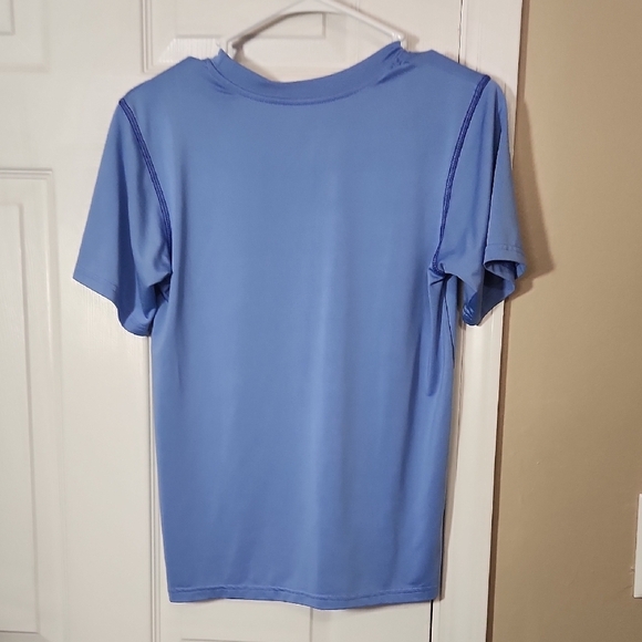 Black Bead Blue Short Sleeve Tee with Textured Fabric - Picture 5 of 7